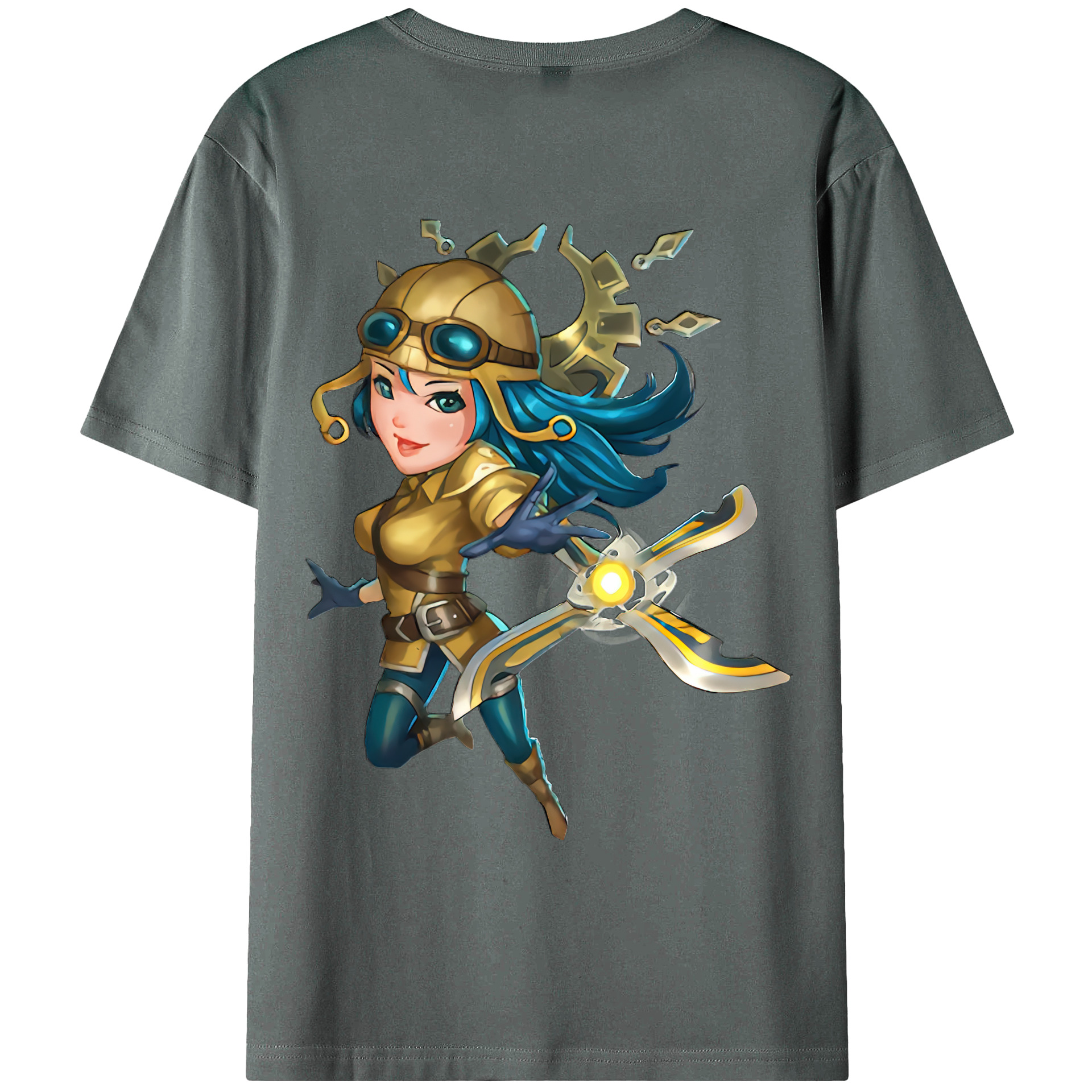 （画像用） リーグ・オブ・レジェンド League of Legends LOL 綿100％ メンズ半袖Tシャツ（バックプリント） 通気性